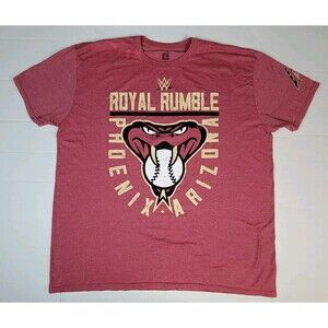 WWE x Diamondbacks Royal Rumble Tshirt Phoenix AZ 2019 Mens 2XL Rare